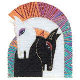 Ebony & Ivory Embracing Horses