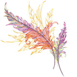 Variegated Feather Spray 2