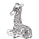 Linework Giraffe Calf