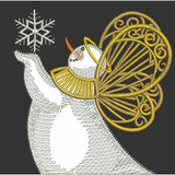 Snowman Angel Snowflake Applique