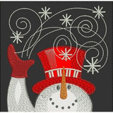 Snowman Hat Applique 2
