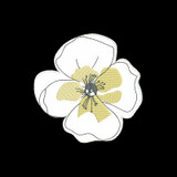 Large Yellow Flower (Applique)