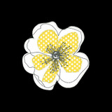 Large Yellow Flower (Double Applique)