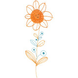 Doodle Applique Flower 3 Glitz