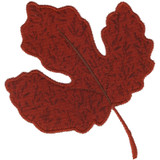 Large Red Leaf Applique