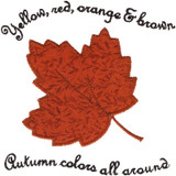 Orange Leaf Applique with Words