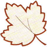 Large Orange Leaf Motif