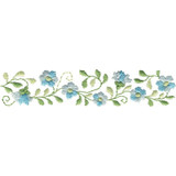 Blue Flowers Border | 12398-20