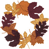 Jumbo Leaves Applique Wreath