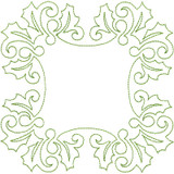 Holly & Swirls Square 2