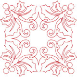 Holly & Swirls Square 1