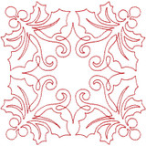 Holly & Swirls Square 1