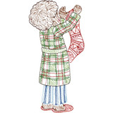 Boy Hanging a Stocking