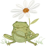 Frog Holding Flower