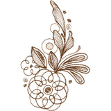 Sepia Floral Paisley 2