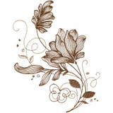 Sepia Floral 1