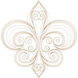 JUMBO Sepia Fleur-de-lis Background