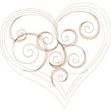 JUMBO Sepia Heart Background