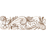 Sepia Floral Patterns Border