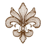 Sepia Fleur-de-lis
