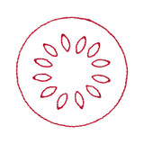 Redwork Tomato Slice