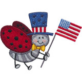 Ladybug With Flag