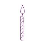 Birthday Candle Linework