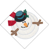 Top View Snowman Applique