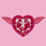 Cupid Flying Heart Applique