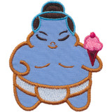 Kimono Cutie Applique Sumo Wrestler