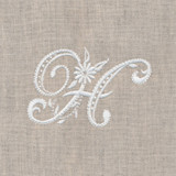 Whitework Monogram H