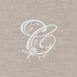 Whitework Monogram C