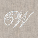 Whitework Monogram W