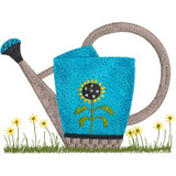 Painted Sunflower Watering Can 2 Applique