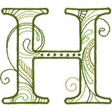 Scrollwork Alphabet H