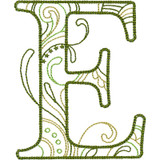 Scrollwork Alphabet E