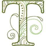 Scrollwork Alphabet T
