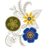 Floral 9 Jumbo Applique