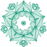 Emerald Medallion Flower 1