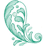 Emerald Paisley 3