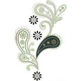 Jumbo Paisley Combo Applique w/ Tufted Satins