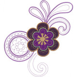 Jumbo Flowers & Swirls Applique