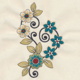 Large Oval Floral Swirls