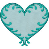 Floral Heart Applique 2