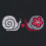 Boy Meets Girl Snails Applique