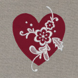 Floral Heart Applique