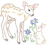 Fawn and Bunny Linework