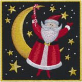 Celestial Santa Moon Tile Applique