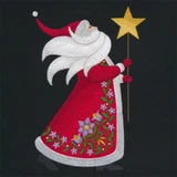 Santa and Star Jumbo Applique