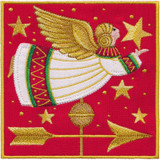 Weathervane Angel Tile Applique
